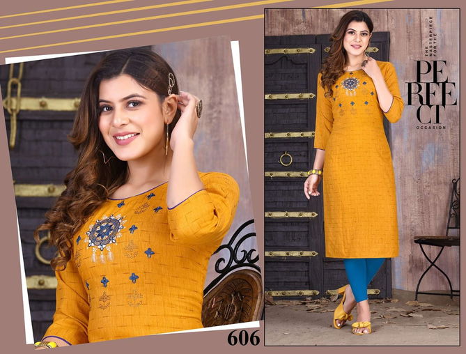 Ft Aaliya 1 Fancy Rayon Regular Wear Designer Kurti Collection